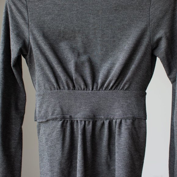 Bija Grey cotton tie sweater/jacket SZ small - Picture 8 of 11